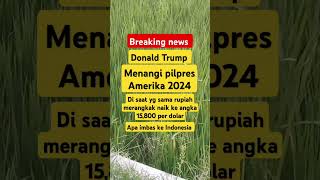 Breaking news Donald Trump menang pilpres 2024 shortsvideo pilpresamerika DonaldTrump [upl. by Jordanna]