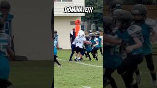 Fleming Island Dreadnaughts vs Jax Beach Jags football popwarner boomstick footballshorts fyp [upl. by Ahsirtap]