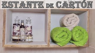 Mueble para el baño reciclando cartón Estante organizador DIY [upl. by Fortunato830]