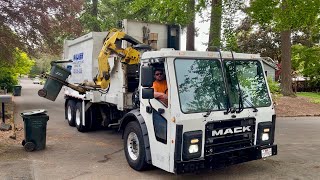 Walker Garbage Service Mack LR Wayne Curbtender Garbage Truck [upl. by Amarillis149]