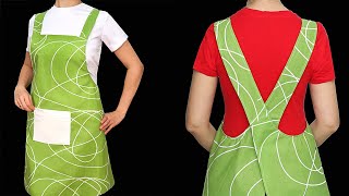 A Japanese apron without ties is easy and simple  comfortable practical and beautiful [upl. by Halilad]