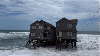 CAUGHT ON CAM North Carolina coastal home collapses into ocean [upl. by Anet]