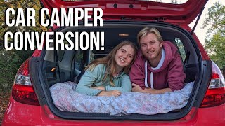 How to convert your car into a micro camper  Small car camper conversion [upl. by Innad268]