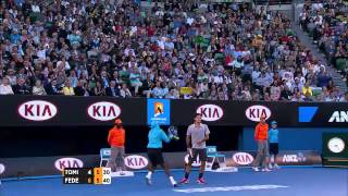 Federer Amazing Backhand  Australian Open 2013 [upl. by Aytak]