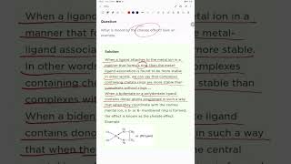 What is meant by the chelate effect Give an example [upl. by Hermon547]