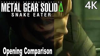 Metal Gear Solid Delta Snake Eater Remake Opening Cinematic Comparison 4K [upl. by Gnof789]