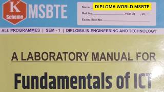 Fundamentals of ICT 311001 Manual Answer  MSBTE DIPLOMA FIRST YEAR K SCHEME Diplomakscheme [upl. by Eintruoc373]