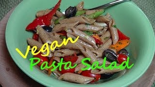 Pasta Salad with Balsamic Vinaigrette  Vegan Recipe [upl. by Idaf]