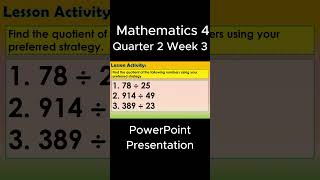 Math 4 Q2 Week 3 MATATAG PowerPoint Presentation matatagcurriculum matatag grade4 [upl. by Sankaran]