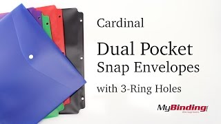 Cardinal Assorted 85quot x 11quot Dual Pocket Snap Envelope with Holes [upl. by Pauiie258]