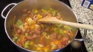 Cooking w GradysMom13 Kielbasa Veggie Soup [upl. by Amerd100]