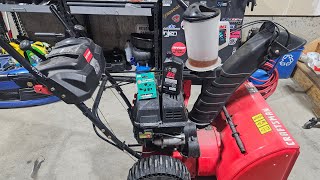 Craftsman Snowblower Maintenance Oil Change and New Spark plug [upl. by Nessej]