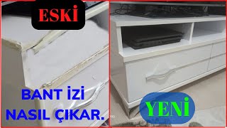 Bant izi nasıl çıkar Etiket lekesi Sticker Çift Taraflı Bant Koli Bandı izi nasıl temizlenir [upl. by Novets666]