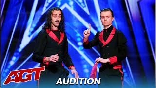 Demented Brothers Magic Comedy Duo Get Simon Cowell All CONFUSED [upl. by Ahsitauq]