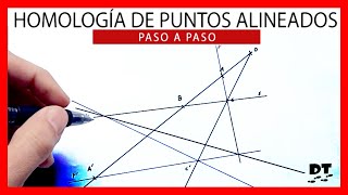 🚀 HOMOLOGÍA de puntos alineados 😎 homología dibujo técnico 😎 ejercicios de homología en selectividad [upl. by Tenahs]