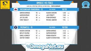 RockinghamMandurah  1s v Fremantle  1s [upl. by Anthia110]