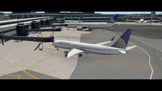 X Plane 11 United 1030 Newark Liberty EWR  Charlotte Douglas CLT [upl. by Ellehcyar]