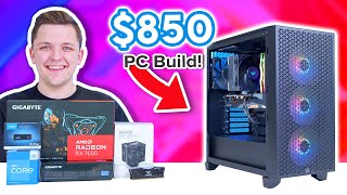 Budget 850 Gaming PC Build 2024 😄 Full 1080p Build Guide w Benchmarks [upl. by Atinek]