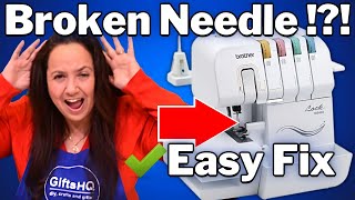 Brother 1034DX Serger  How to Change  Replace Needles Easy [upl. by Eidaj]