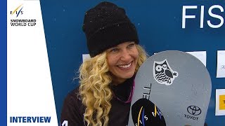 Lindsey Jacobellis  quotA big improvement after the Qualiquot  Cervinia  Ladies SBX  FIS Snowboard [upl. by Akihsat]