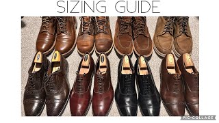 Sizing Guide Allen Edmonds Alden Red Wing Grant Stone Thursday Boots and More [upl. by Girhiny199]