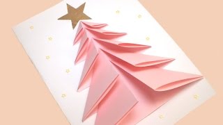 DIY CHRISTMAS TREE CARD  Greeting card [upl. by Christoper585]