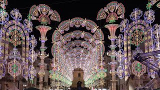 accensione delle luminarie Faniuolo  festa di San Trifone Adelfia 2024 [upl. by Assel764]