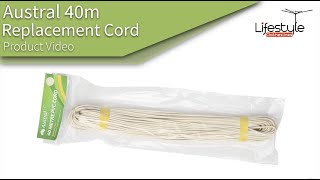 Austral 40m Replacement Clothesline Cord Pack Product Video [upl. by Cordey]