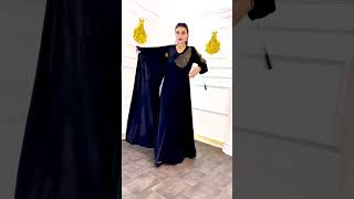 Golden Elegance Leaf stone work design Abaya abaya abayafashion luxuryabayas stylishabaya [upl. by Mariande]