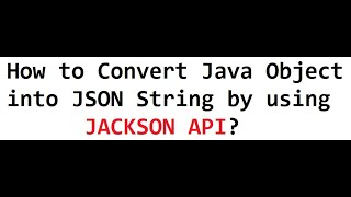 How to Convert Java Object into JSON String by using JACKSON API Spring Boot Rest API 2024 [upl. by Noslien]