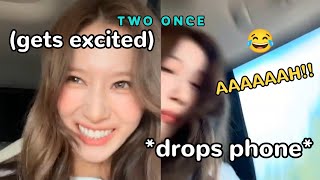 sana being extra hyper in recent live ft no jam bros 😂 [upl. by Sualokin]