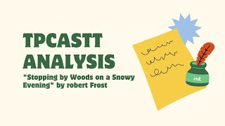 TPCASTT Analysis  quotStopping by Woods on a Snowy Eveningquot by Robert Frost  Group 1 [upl. by Sane]