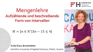 Mengenlehre Aufzählende und beschreibende Form von Intervallen [upl. by Archer]