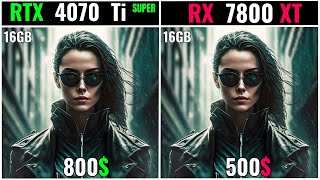 Rtx 4070 Ti Super Vs Rx 7800 Xt  TEST IN 20 GAMES [upl. by Amiel]