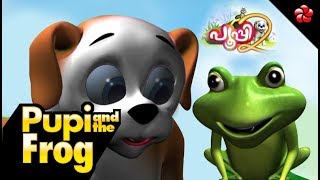 Pooppy and the frog  malayalam cartoon story for children from pupi2 [upl. by Job]