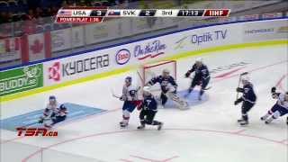 USA v Slovakia 63  2014 IIHF World Junior Championship [upl. by Hanonew250]