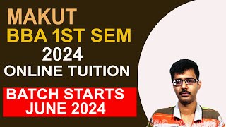 BBA 1ST SEMESTER 2024 ONLINE TUITION  BBA TUITION IN WEST BENGAL [upl. by Hinch]