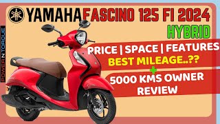 YAMAHA FASCINO 125 FI HYBRID 2024  PRICE  FEATURES  OWNERSHIP REVIEW [upl. by Essinger]