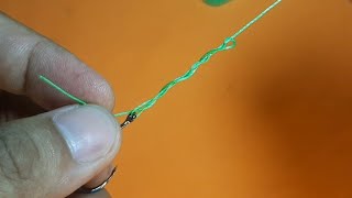 Clinch knot or improved clinch knot fishingknot fishinghook fishinghack [upl. by Ivory205]