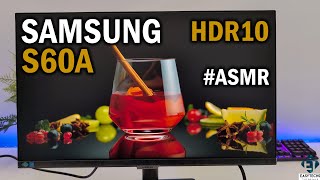 Samsung S60A 24inch QHD Monitor HDR10 Unboxing  4K  ASMR [upl. by Karwan]