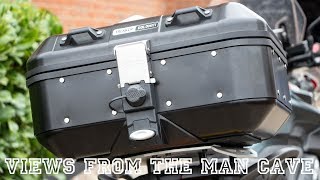 Givi Trekker Dolomiti DLM30 Top Box  Install amp Review  Triumph Tiger 800 [upl. by Nekcerb]