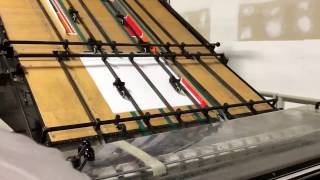 2000 Tunkers SBE 1450 mounterlitho laminator in production [upl. by Nnywg]