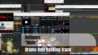 Deftones  Mein  BACKING TRACK  Drums Only [upl. by Adym741]