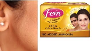 How to BLEACH Face at home with FEM GOLD bleach Total Guide  Face Bleach At Home [upl. by Lola]