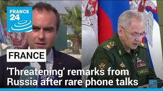 Macron denounces threatening remarks from Russia after rare phone talks • FRANCE 24 English [upl. by Gide]