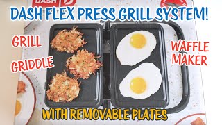 NEW Dash Flex Press Grill System REVIEW MultiMaker Grill Griddle Waffle [upl. by Jorgenson]