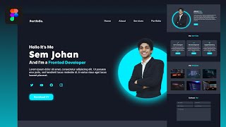 Design Your Unique figma Portfolio  Figma portfolio design [upl. by Lagas]