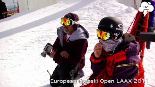 downdays LIVE  European Freeski Open Laax 2011  Quali amp Training Highlights [upl. by Llenreb]