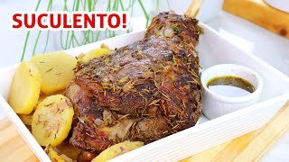 Pernil de Cordeiro Assado no Forno  Com Batata  Receita [upl. by Richella147]