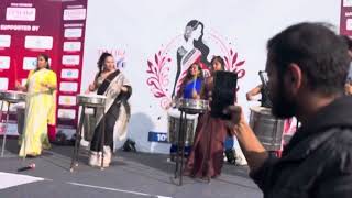 The saree run event by Taneira  Tata product drums tamtebeats rythmes [upl. by Neelrad]